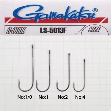 Gamakatsu LS-5013F Uzun Saplı Olta İğnesi Siyah