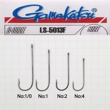 Gamakatsu LS-5013F Uzun Saplı Olta İğnesi Siyah