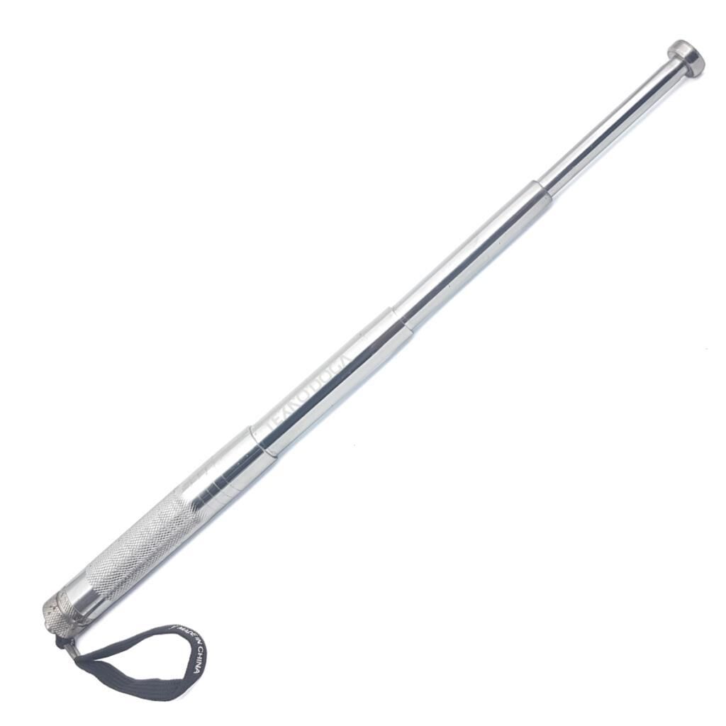 W38 Teleskopik Mini Çelik Jop 41cm Cop Kılıflı Krom