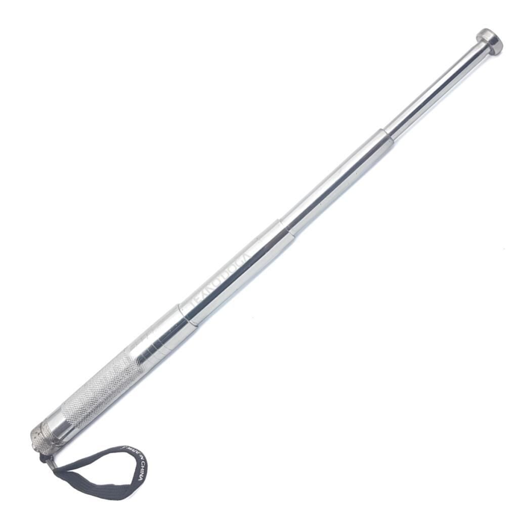 W38 Teleskopik Mini Çelik Jop 41cm Cop Kılıflı Krom