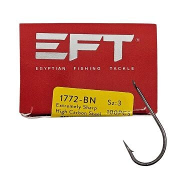 EFT 1772 Kısa Sap Black Nikel Olta İğnesi 100ad