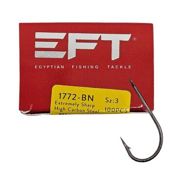 EFT 1772 Kısa Sap Black Nikel Olta İğnesi 100ad