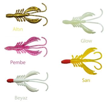 EFFE 6cm 4g Twister Trail LRF Silikon Istakoz Suni Yem 5ad