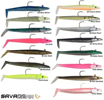 Savage Gear Sandeel 12.5cm 23g 1 Kafa 2 Gövdeli Silikon Suni Yem