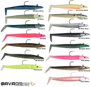 Savage Gear Sandeel 12.5cm 23g 1 Kafa 2 Gövdeli Silikon Suni Yem Brown Gold