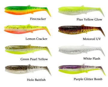 Savage Gear UV Cannibal Shad 6.8cm 3g LRF Silikon Yem White Flash
