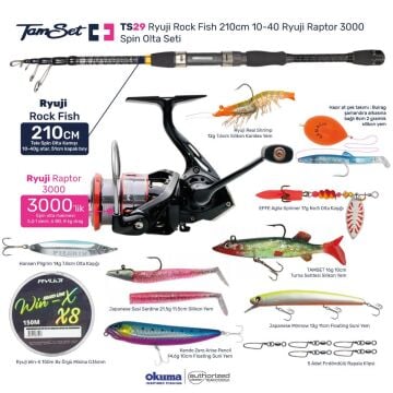 TAMSET Raptor 3000 Rock Fish 210cm 10-40g Spin Olta Seti TS29