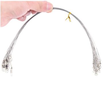 TAMSET Klipsli Fırdöndülü Çelik Tel Kartela Gümüş 10ad