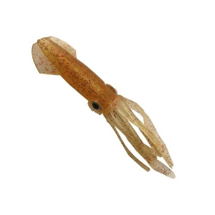 DFT Sasi Kalamar 10cm 7,3g Silikon Suni Yem Turuncu Simli 5 ad.