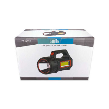 Panther LED El Feneri USB Şarjlı Fener PT-8895