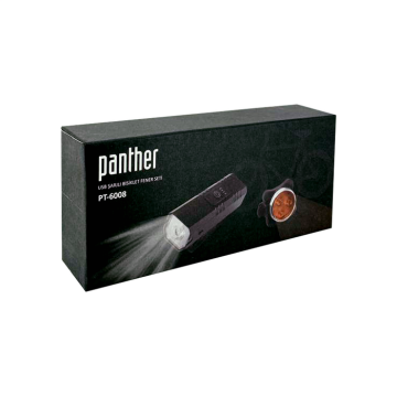 Panther USB Sarjlı Bisiklet Fener Seti PT-6008