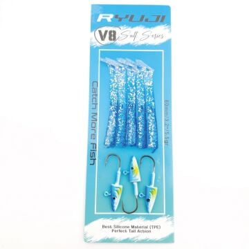 Ryuji V8 8cm 5.5g LRF Silikon Yem Blue Glitter