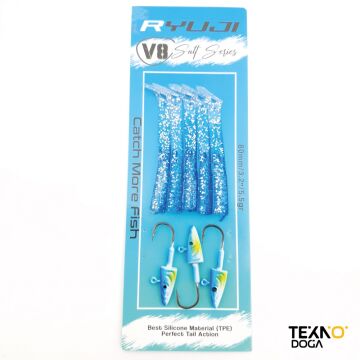 Ryuji V8 8cm 5.5g LRF Silikon Yem Blue Glitter