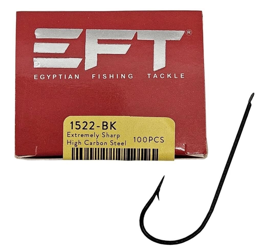 EFT 1522-BK Çapari Olta İğnesi 100 Ad Siyah