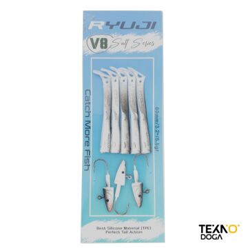 Ryuji V8 8cm 5.5g LRF Silikon Yem Black Back