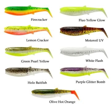 Savage Gear UV Cannibal Shad 10cm 9g Silikon Yem White Flash