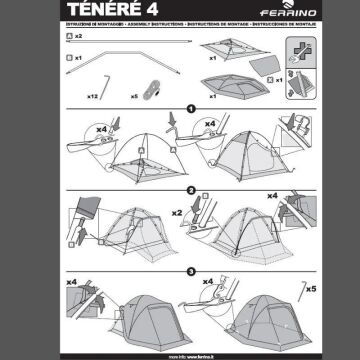Ferrino Tenere 4 Kişilik 3 Mevsim Kamp Çadırı Yeşil