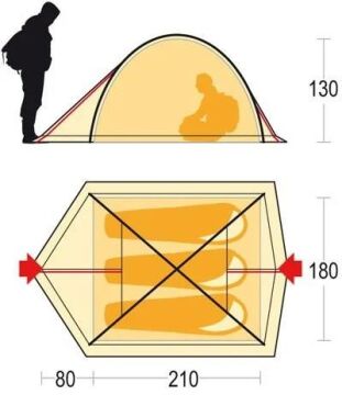 Ferrino Kalahari 3 Kişilik 3 Mevsim Kamp Çadırı