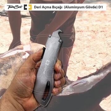 Tamset Deri Açma Bıçağı D1 Alüminyum Gövde Kanca Uçlu Bıçak