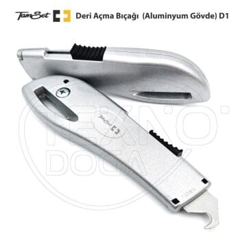 Tamset Deri Açma Bıçağı D1 Alüminyum Gövde Kanca Uçlu Bıçak