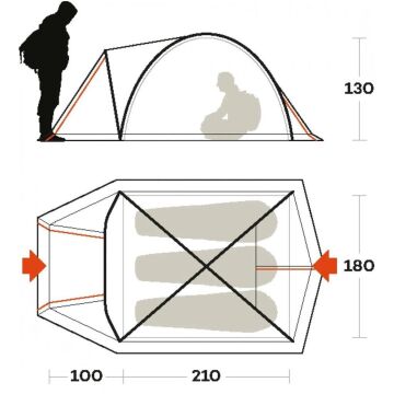 Ferrino Tenere 3 Kişilik 3 Mevsim Kamp Çadırı Mavi