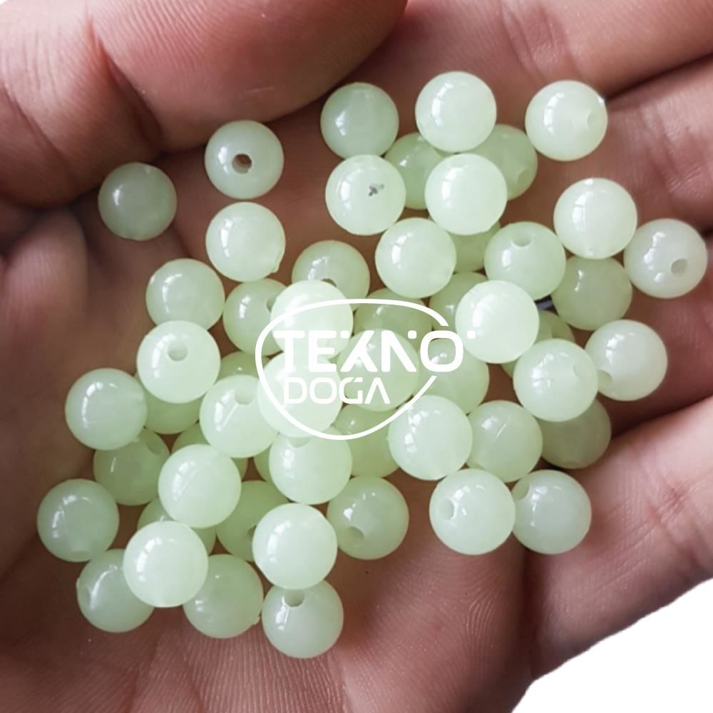 TAMSET 8mm 14g Fosforlu Boncuk Yuvarlak Glow Olta Boncuğu