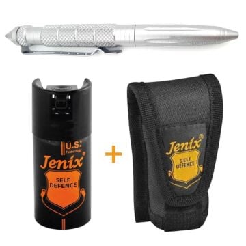 TDTX Kubaton Cam Kırıcı Jenix 40ml Biber Gazı Savunma Seti KS16