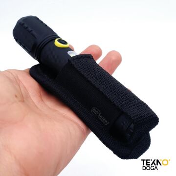 Akar Kemer Askılı Kumaş El Feneri Taşıma Kılıfı A7227