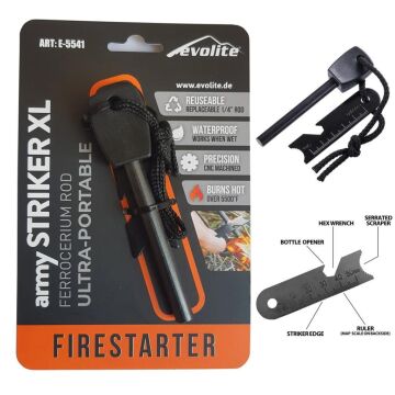 Evolite Army Ateş Başlatıcı 12000 Striker XL Magnezyum Çubuğu
