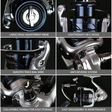 Shimano Nexave 2500 HG FE LRF Spin Olta Makinesi 4BB 6.2:1