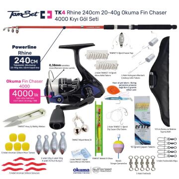 TAMSET Fin Chaser 4000 Rhine 240cm 20-40g Kıyı Olta Seti TK4