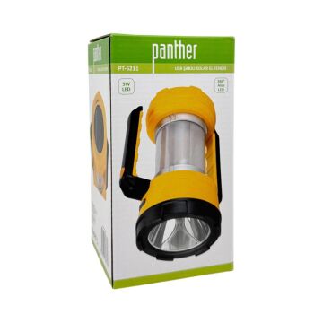 Panther 600 Lümen USB Şarjlı Solar Kamp Lambası PT-6211