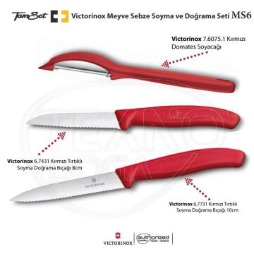Victorinox Meyve Sebze Soyacak ve Doğrama Bıçağı Seti MS6