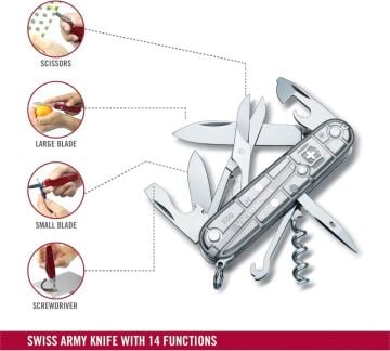 Victorinox Climber 1.3703.T7B1 Gümüş İsviçre Çakısı 91mm 14F