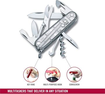Victorinox Climber 1.3703.T7B1 Gümüş İsviçre Çakısı 91mm 14F