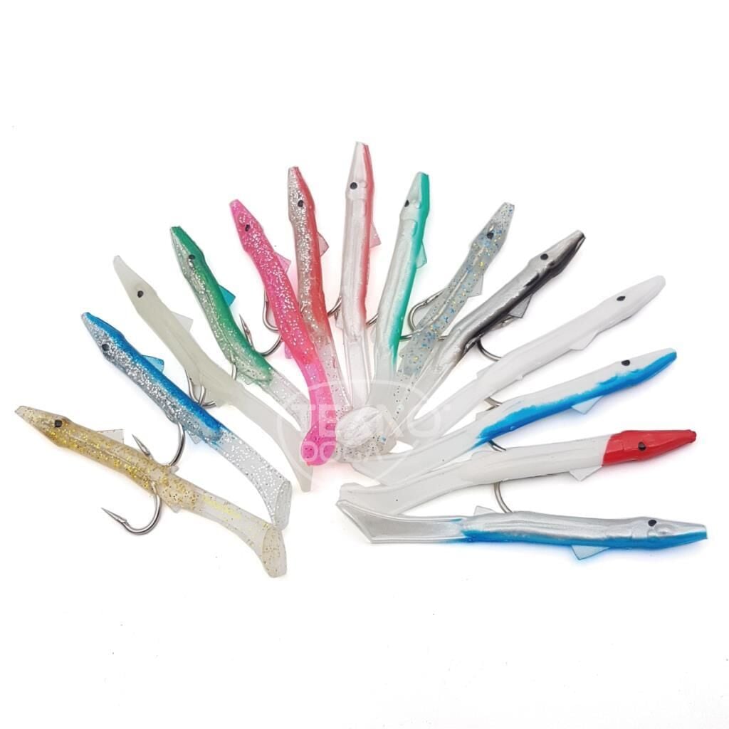EFFE Raglu 10cm 3.2g Silikon LRF Levrek Avı Suni Yem 8ad Kırmızı Kafa