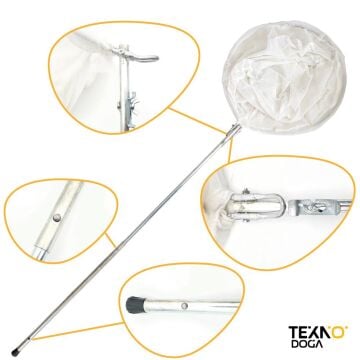 TAMSET Katlanır Balık Avı Kepçesi Teleskobik Metal Saplı