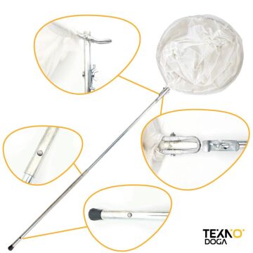 TAMSET Katlanır Balık Avı Kepçesi Teleskobik Metal Saplı