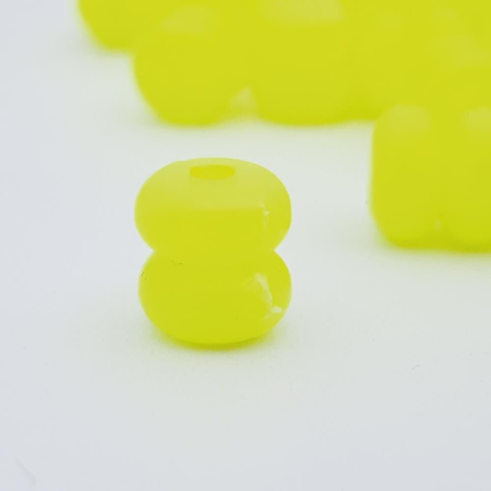 TAMSET 0.9cm Sert Plastik Çiftli Boncuk Sarı 20ad