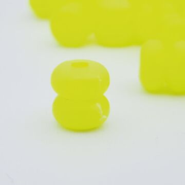 TAMSET 0.9cm Sert Plastik Çiftli Boncuk Sarı 20ad