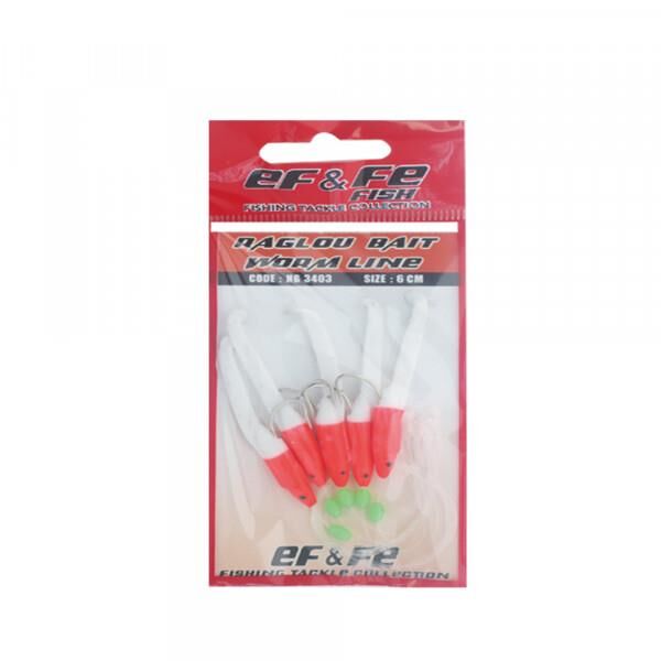EFFE Raglu Bait Worm 6cm Kurt Çapari Kırmızı HG3403