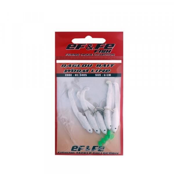 EFFE Raglu Bait Worm 6cm Kurt Çapari Beyaz HG3405