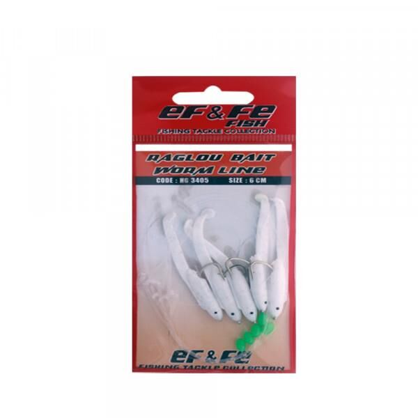 EFFE Raglu Bait Worm 6cm Kurt Çapari Beyaz HG3405
