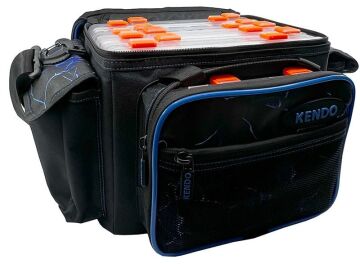 Kendo Suni Yem Taşıma Balıkçı Çantası 7 Kutulu Mavi