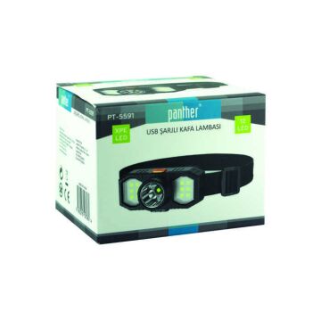 Panther 800 Lümen USB Şarjlı Kafa Lambası PT-5591