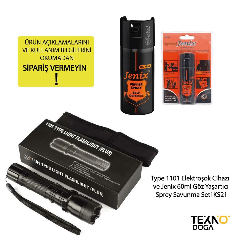 TYPE 1101 Elektroşok ve Jenix 60ml Savunma Seti KS21