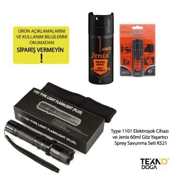 TYPE 1101 Elektroşok ve Jenix 60ml Savunma Seti KS21