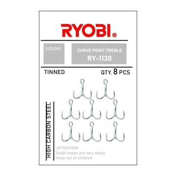 Ryobi 1130 Curve Point Treble Üçlü Çarpma Olta İğnesi 8ad