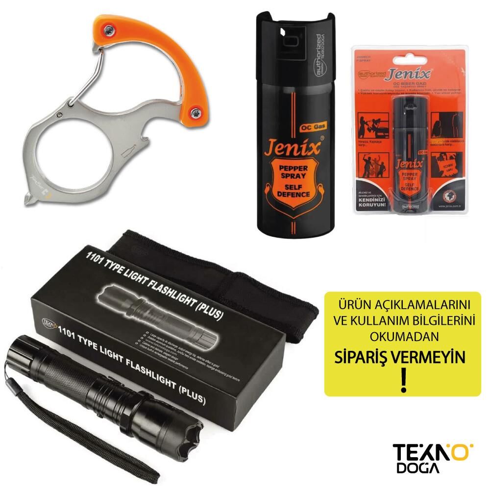 Type 1101 Elektroşok, Jenix 60ml Biber Gazı, Karabina Seti KS24