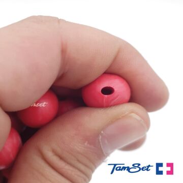 TAMSET 13mm Silikon Boncuk Kırmızı 8ad